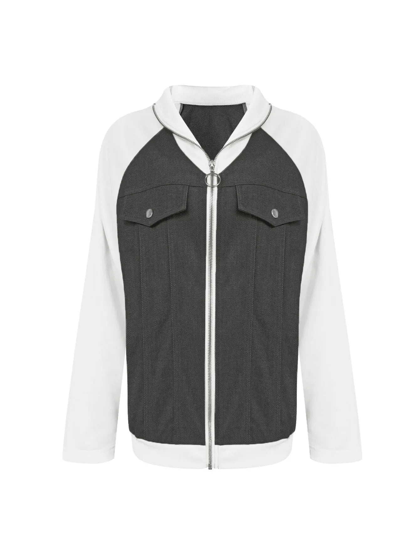 Women’s Color-Block Patchwork Denim Jacket