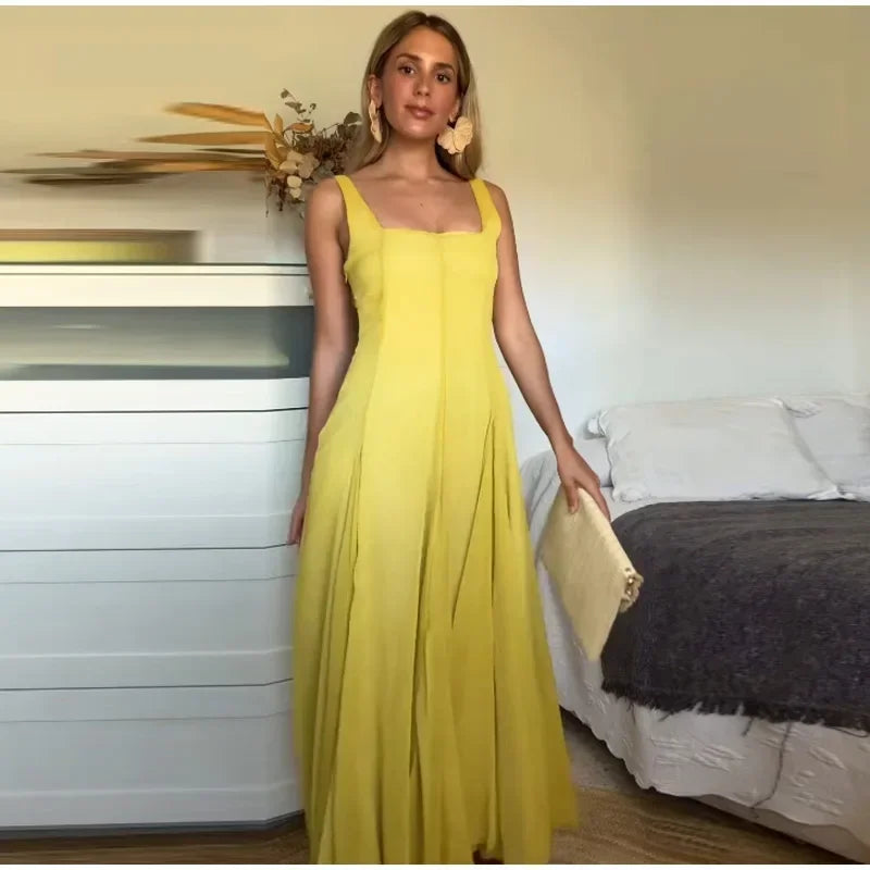 Chic Sleeveless High-Waist Swing Dress