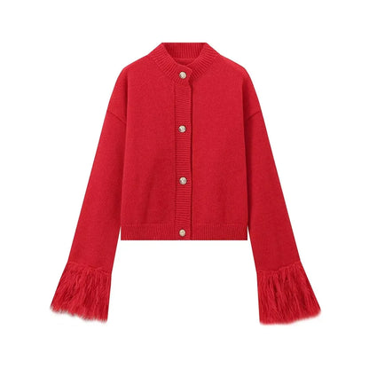 Elegant Harmony Knitted Cardigan Jacket
