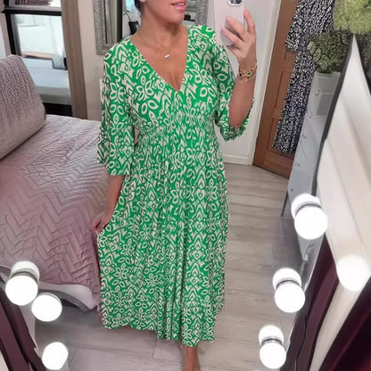 Effortless Boho Chic Floral Wrap Dress