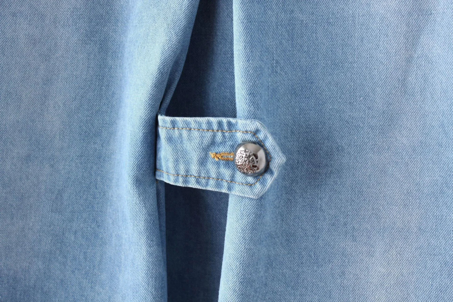 Cape Luxe Double-Breasted Denim Coat