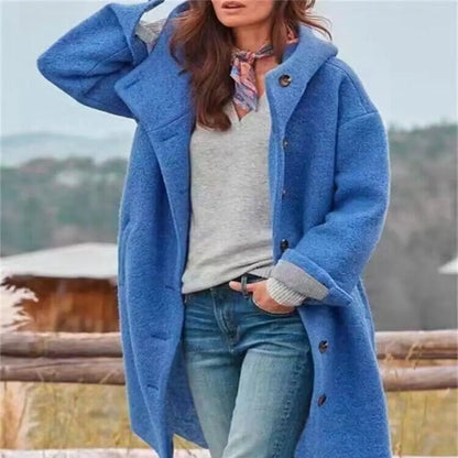 Women’s Long Hooded Wool Coat