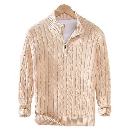Cotton Warm Zip Pullover Sweater