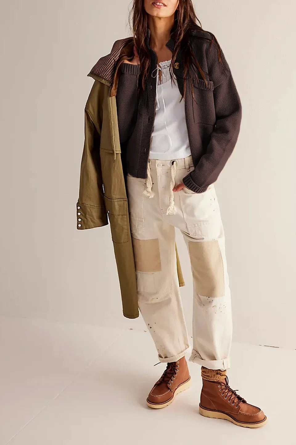 Cozy Grace Stand Collar Knit Coat
