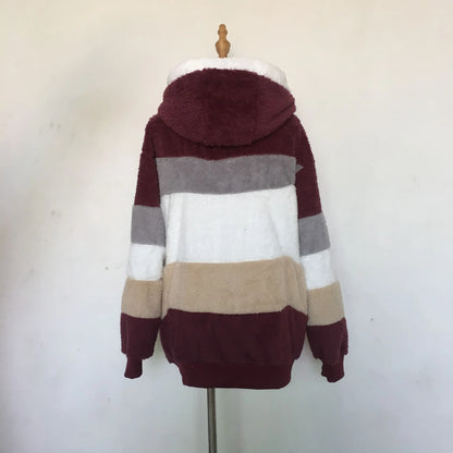 Oversized Plush Hooded Jacket