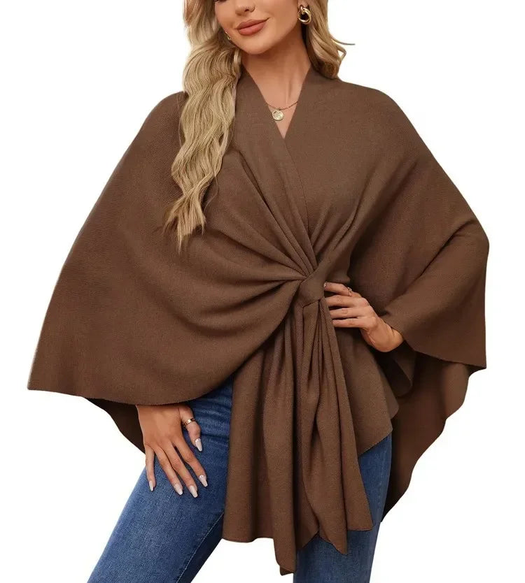 Soft V-Neck Shawl Wrap