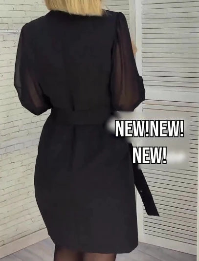 Sequin Glam V-Neck Mini Dress