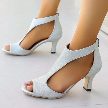 Stiletto Fishmouth Sandals