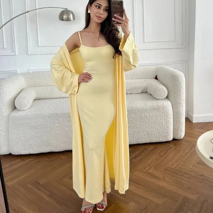 Slim Fit Suspender Dress Set