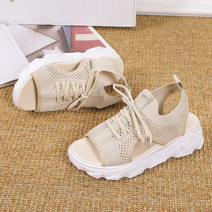 Breeze Lift Lace-Up Platform Sandals