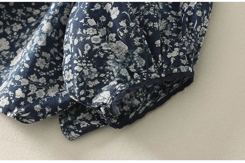Blue & White Floral Lantern Shirt