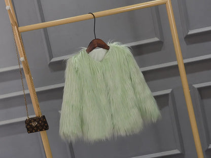 Cozy Pelt Faux Fur Button Coat