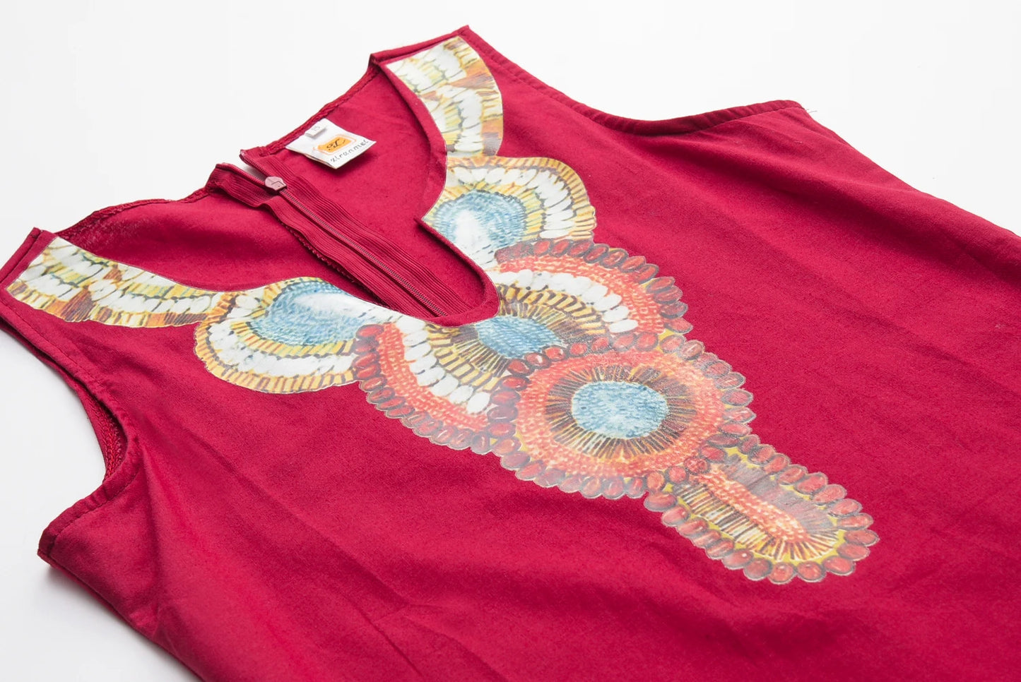Cotton Slit Hem Boho Dress