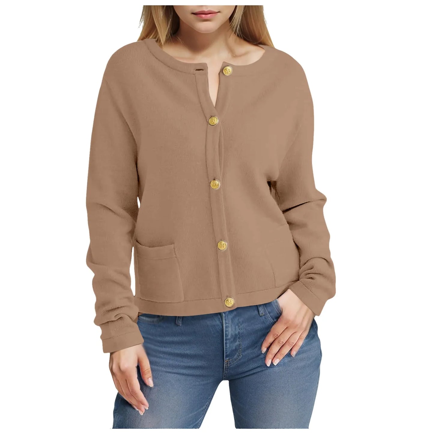 Cozy Button-Down Knit Cardigan