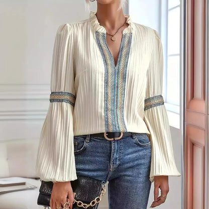 Colorblock Puff Sleeve Top