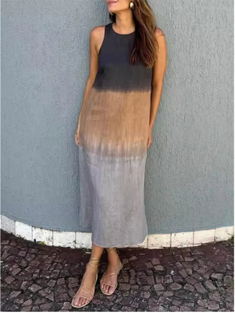 SunFade Elegant Gradient Vacation Dress