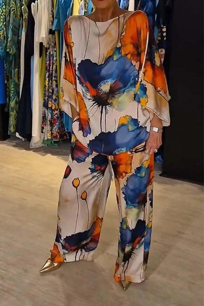 Elegant Satin Trousers Set
