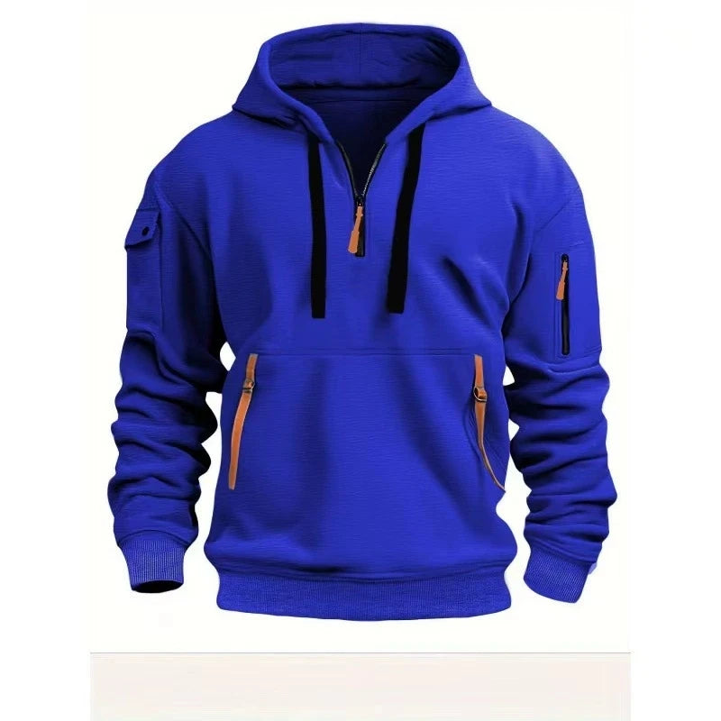 Casual Zipper Pullover Hoodie Top