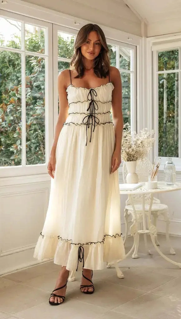 Elegant Slash Neck Holiday Maxi Dress