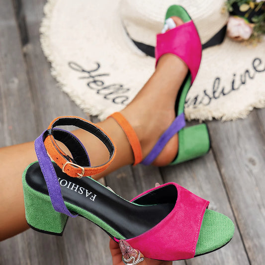 Chic High Heel Strap Sandals