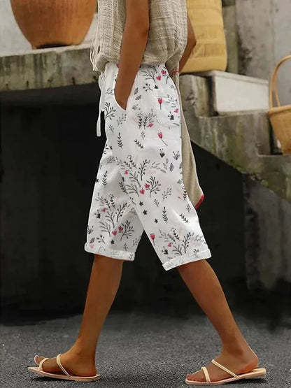 Boho Print Knee-Length Pants