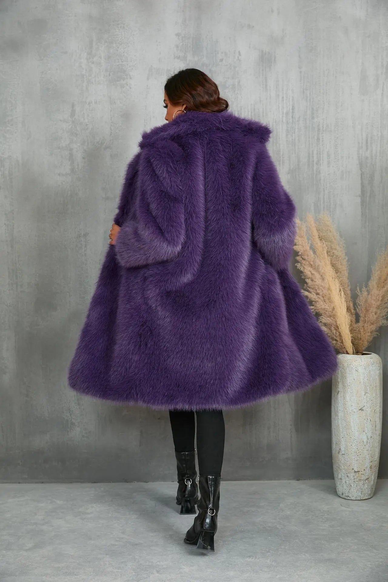 Velvet Whisper Faux Fur Coat