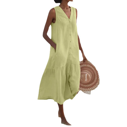 Casual Cotton Linen Dress
