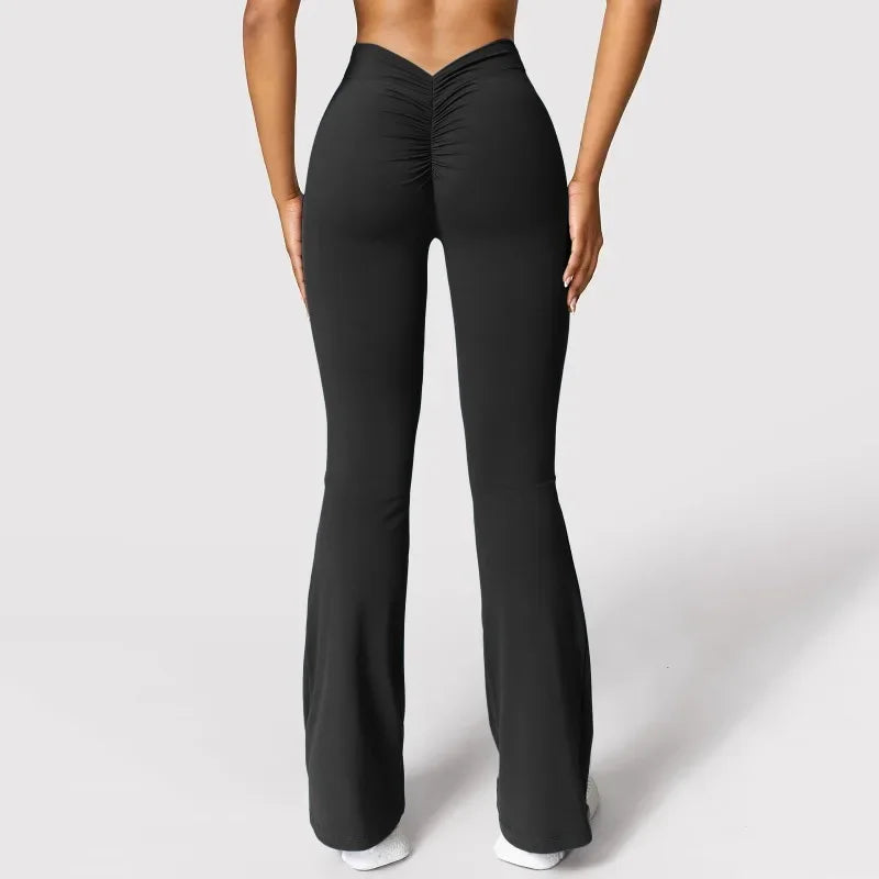 V-Back High Waist Horn Leggings