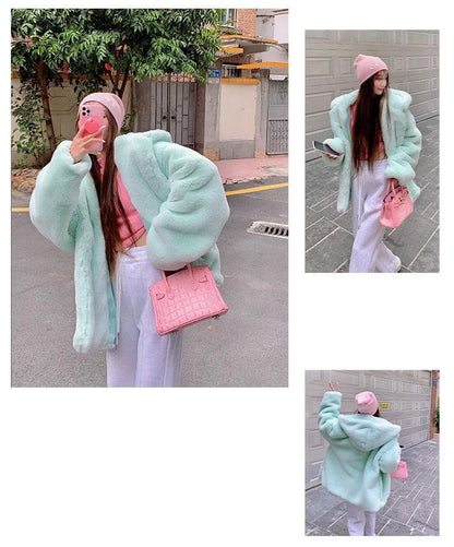 VelvaFur Hooded Plush Sweatshirt
