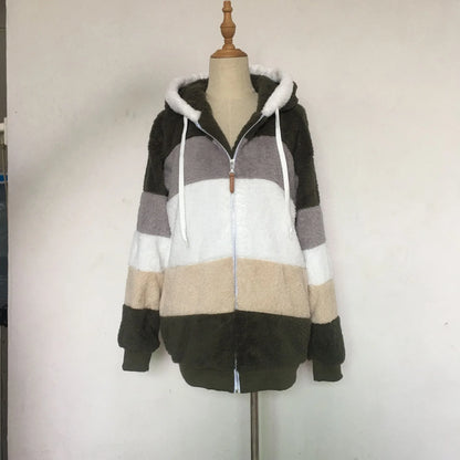 Oversized Plush Hooded Jacket