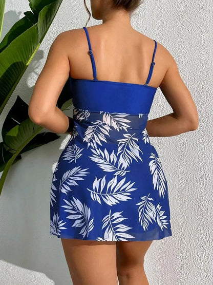 Wave Luxe Printed Tankini Swim Set