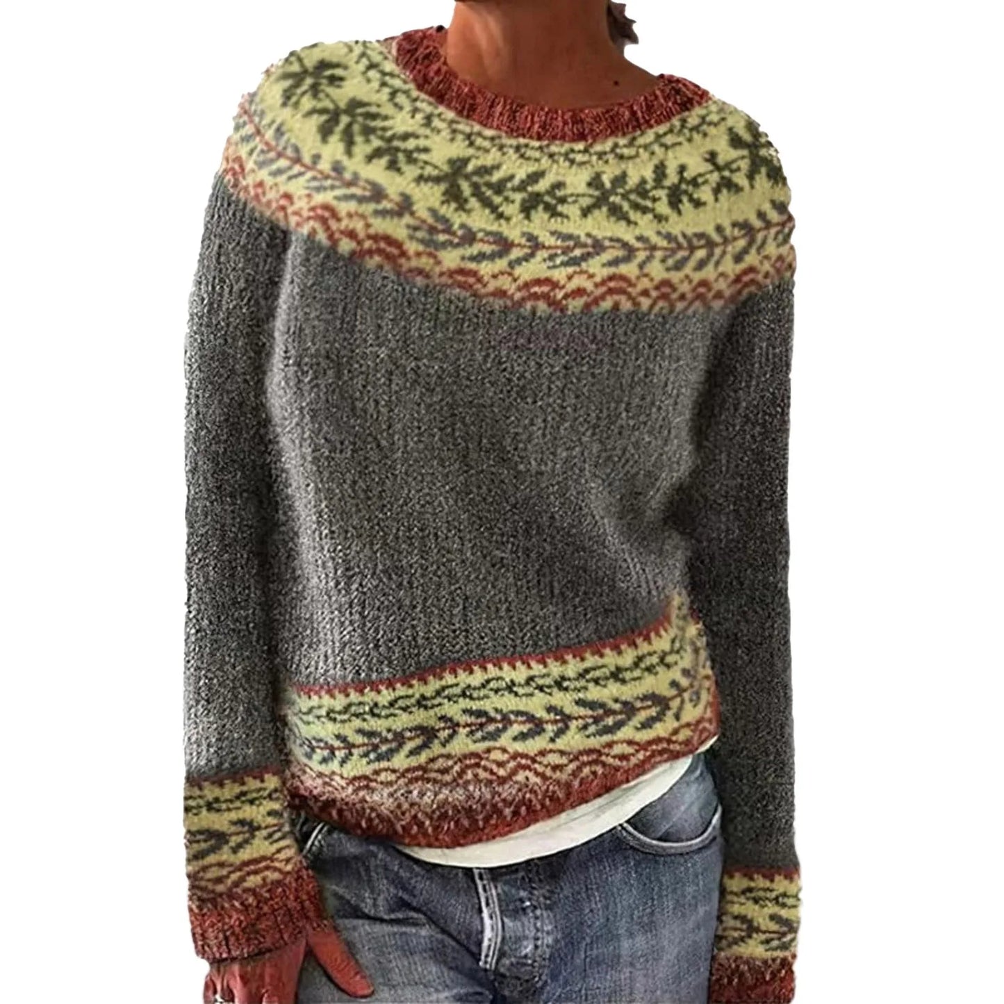 Women’s Knitted Printed Sweater
