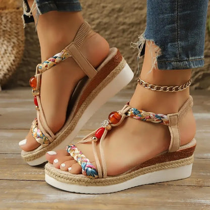 Boho Stride Espadrille Wedge Sandals
