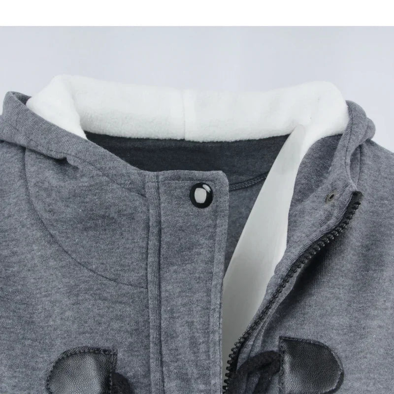 Hooded Zip Up Overcoat