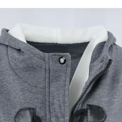 Hooded Zip Up Overcoat