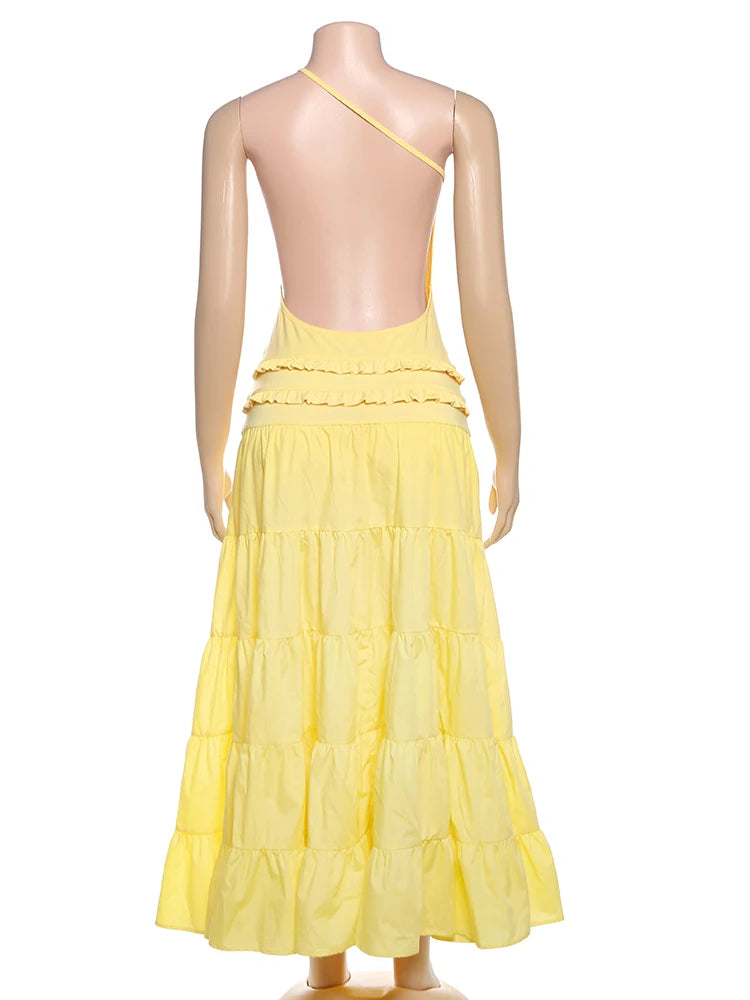 Enchanted Grace One-Shoulder Maxi Dress