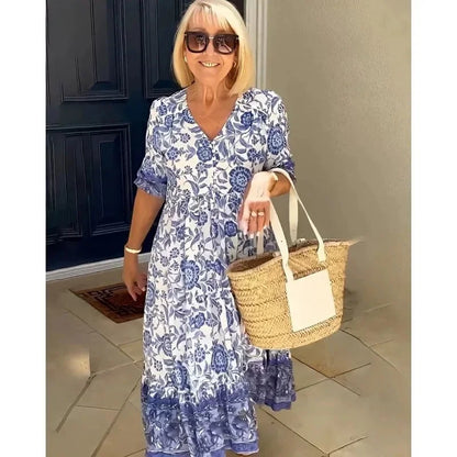 Floral Boho Wrap Maxi Dress