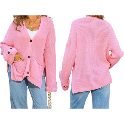 Y2K V-Neck Button Cardigan