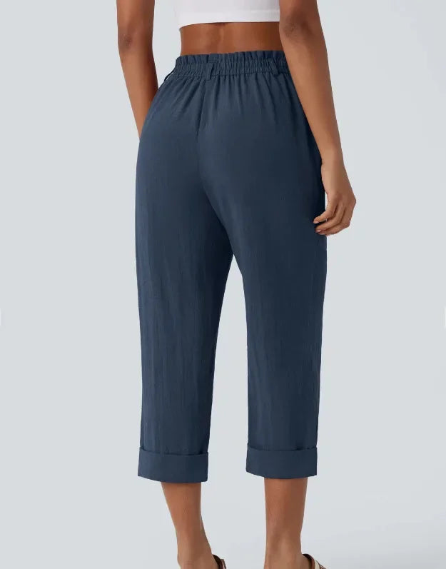 Ease Fit Charm High Waist Knit Capris