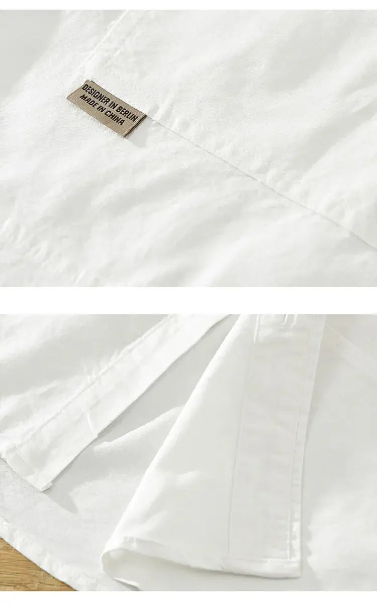 Striped Spliced 7-Sleeve Casual Shirt