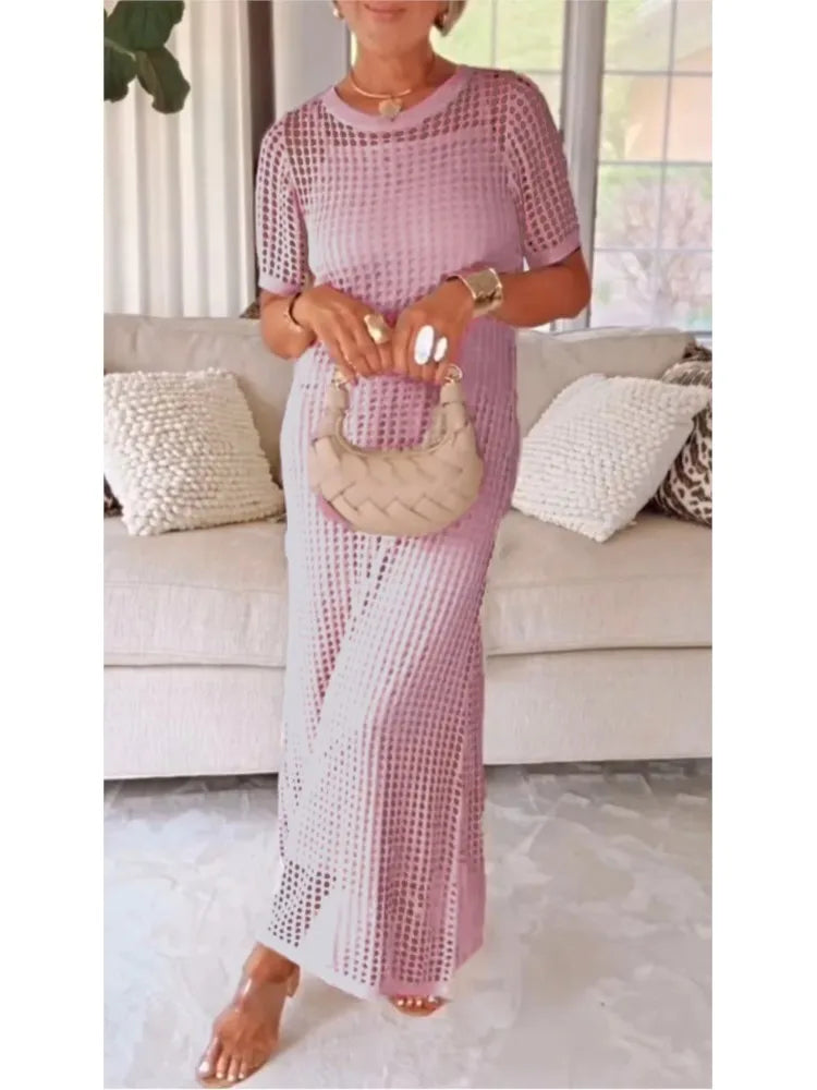 Lace Hollow Out Two-Piece Dress
