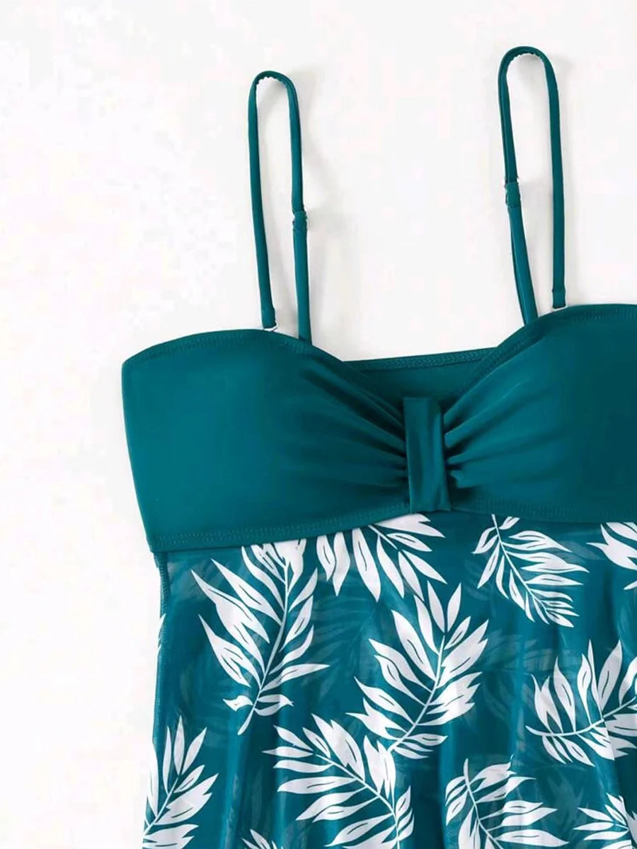 Wave Luxe Printed Tankini Swim Set