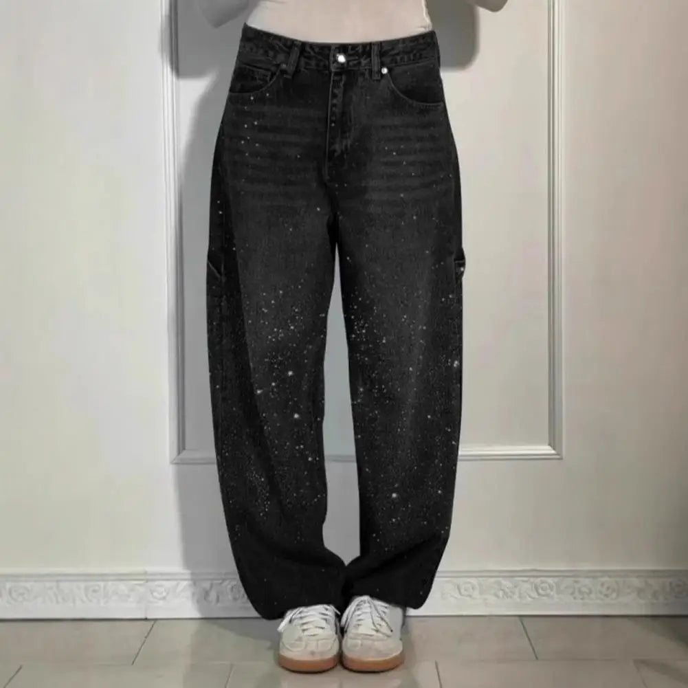 Glimmer High Waist Wide Leg Jeans