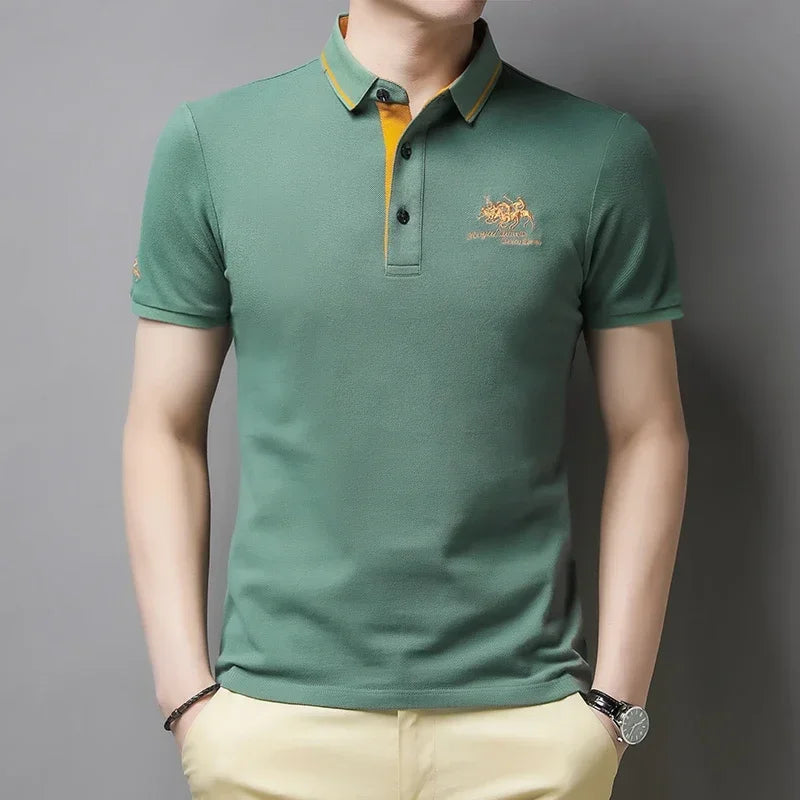 Embroidered Casual Polo Shirt