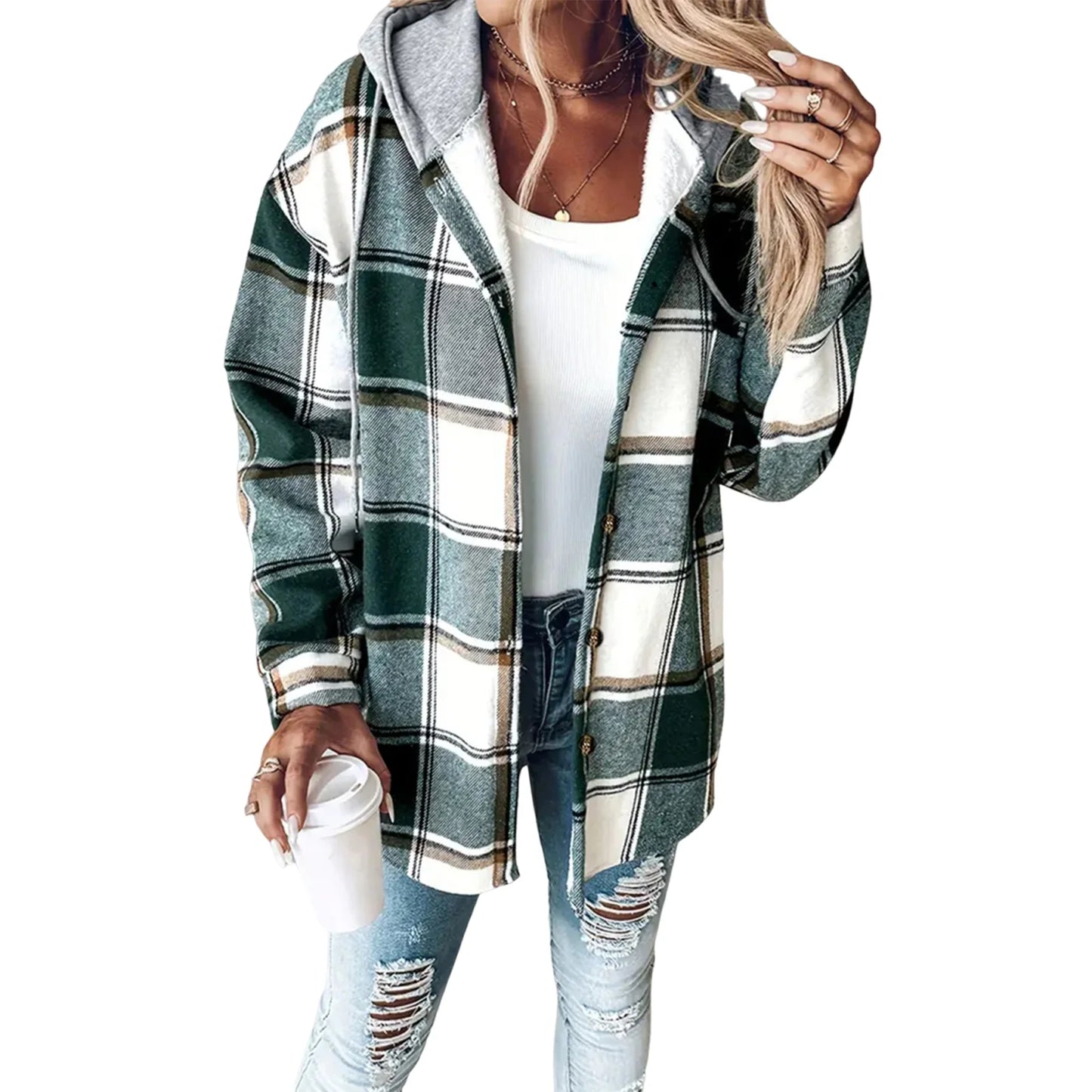 Plaid Street Style Hoodie