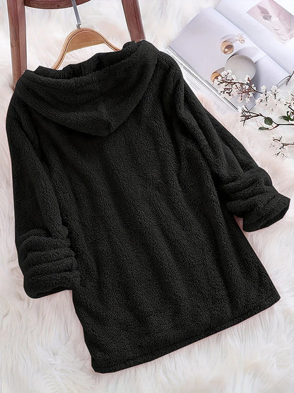 Fleece Glow Solid Hoodie Sweatshirt