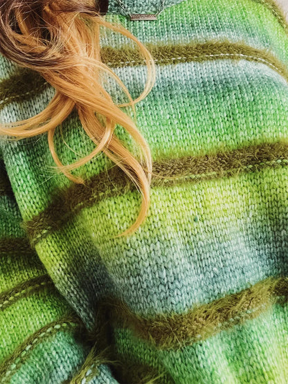 Cozy Gradient Stripe Knit Sweater