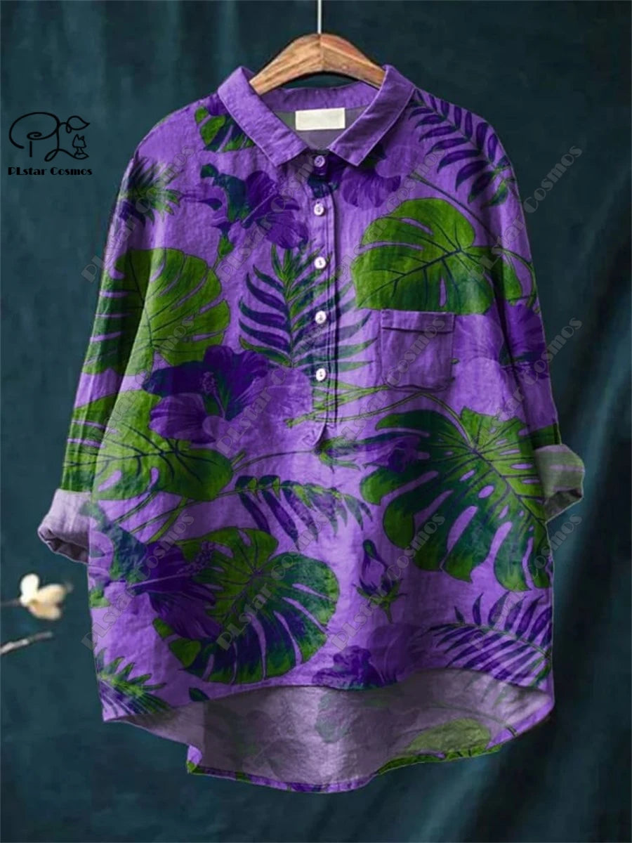 Retro Bloom 3D Floral Tube Shirt