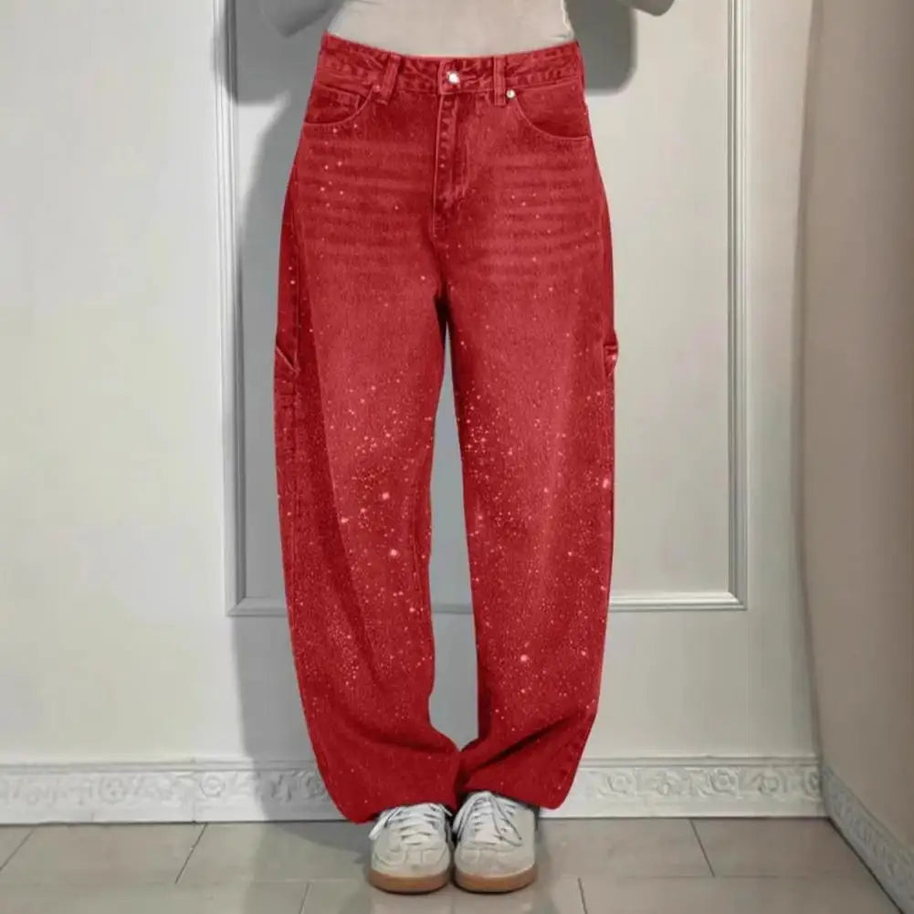 Glimmer High Waist Wide Leg Jeans