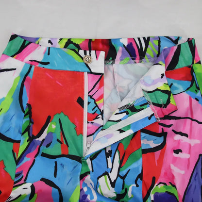 Vivid Bloom Strapless Trouser Set